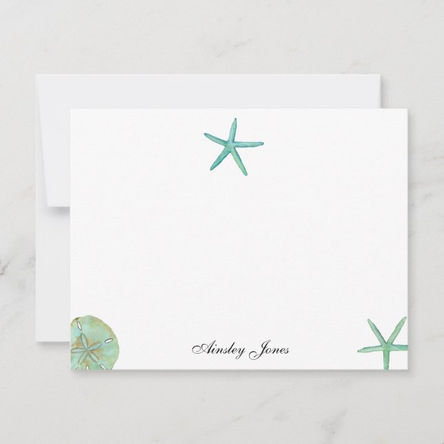 Notas del Ilustracion de acuarela Aqua Starfish (Anverso)