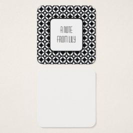 Notas del mensaje del patrón retro circular en bla