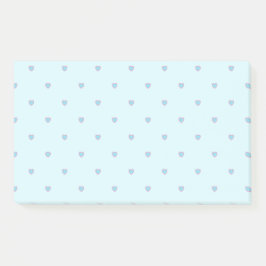 Notas del patrón de corazones de Pastel Azul Cute