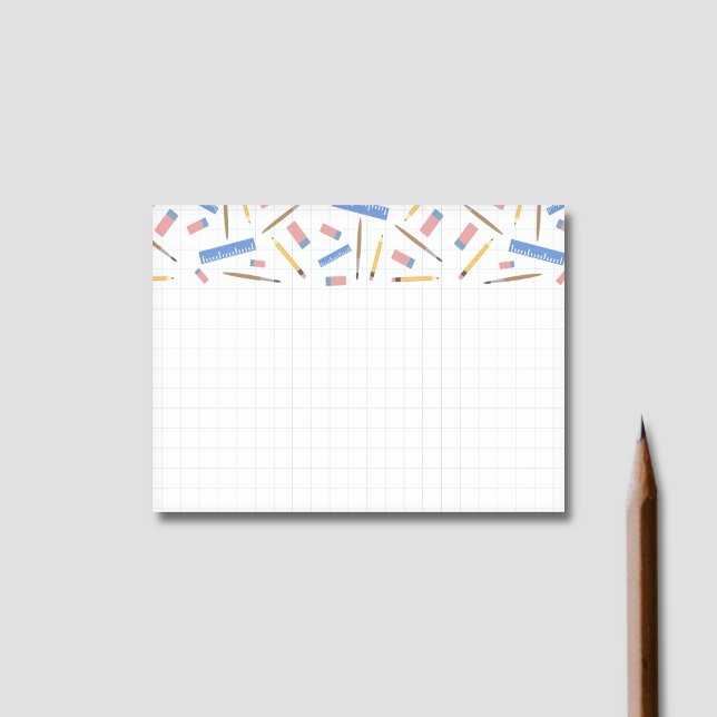 Notas del patrón de suministros escolares (School Supplies Pattern Notes)