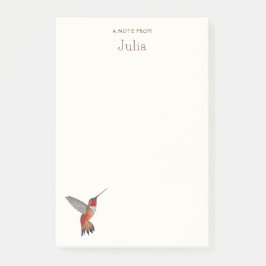 Notas del personalizado Rufous Hummingbird
