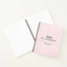 Notas del planificador del horario diario rosado m