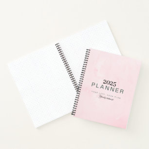 Notas del planificador del horario diario rosado m