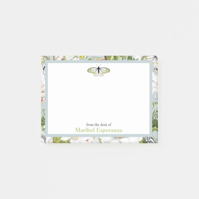 Notas del post de Dusty Blue Mariposa Vintage (Anverso)