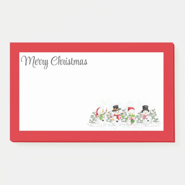 Notas del post de Merry Christmas Snowmen (Anverso)