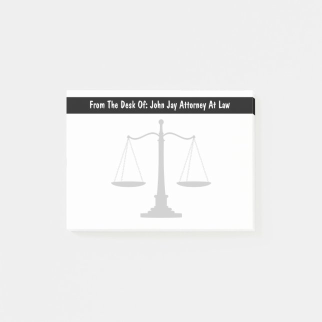 Notas del poste del tema del abogado (Anverso)