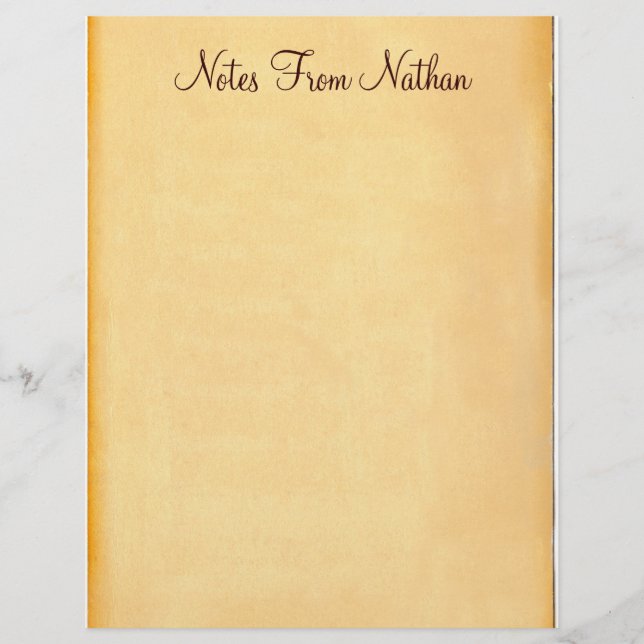 Notas Desde... Estacionamiento de membrete de pape (Anverso)