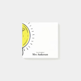 Notas escolares del profesor Lightbulb