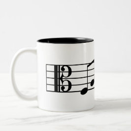 Notas fabulosas de la música de la taza de café