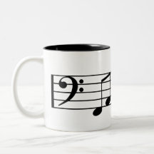 Notas fabulosas de la música de la taza de café