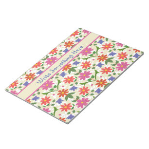 Notas Flores de moda, puntos de polka en el Bloc de nota