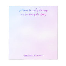 Guión giratorio acuarela sueños en el Bloc de nota