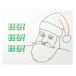 Notas ¡Ho! ¡Ho! ¡Ho! Hojas de color de Santa sobre Bloc
