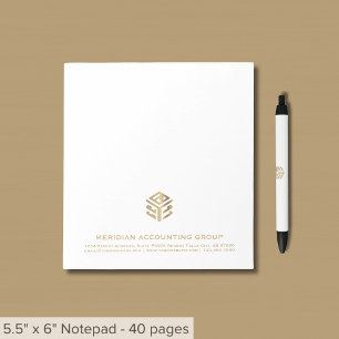 Notas Logotipo simple del Personalizado del Bloc de nota