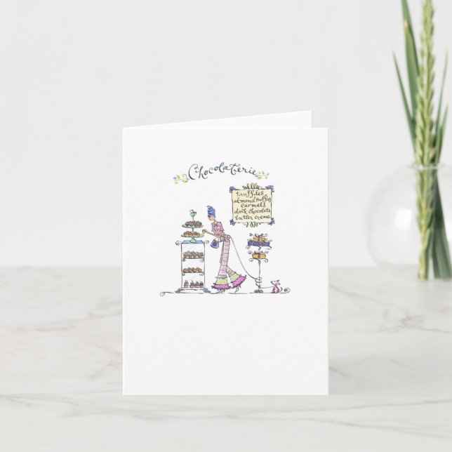 Notas Lulu / Tarjeta de notas Chocolaterie 4 x 5.6 (Anverso)
