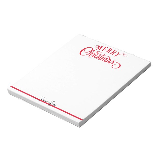 Notas Merry Christmas Script Añadir tu nombre Bloc de no (Lado Izquierdo)