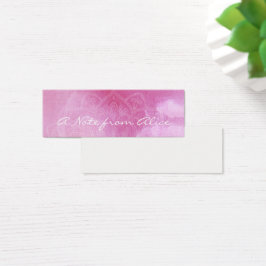 Notas minúsculas con la acuarela rosada y la