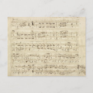 Notas musicales antiguas - Partitura de Chopin