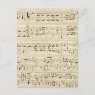 Notas musicales antiguas - Partitura de Chopin