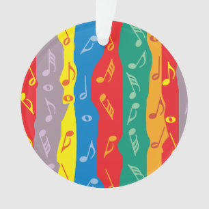 Notas musicales Bandas verticales Ornamento acríli