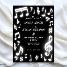 Notas musicales brillan Boda
