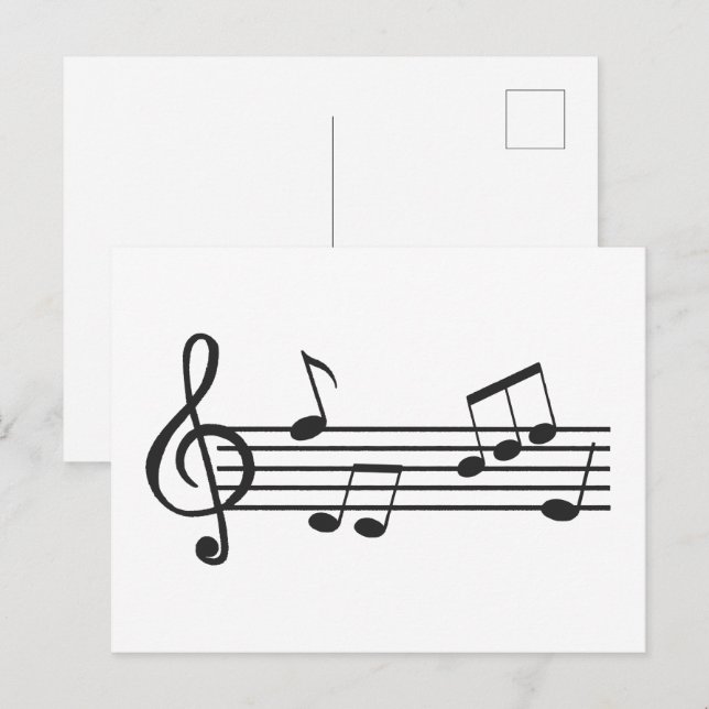 Notas musicales clipart, garabato de clave de sol  (Anverso / Reverso)