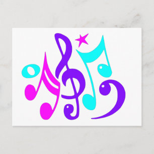 Notas musicales coloridas