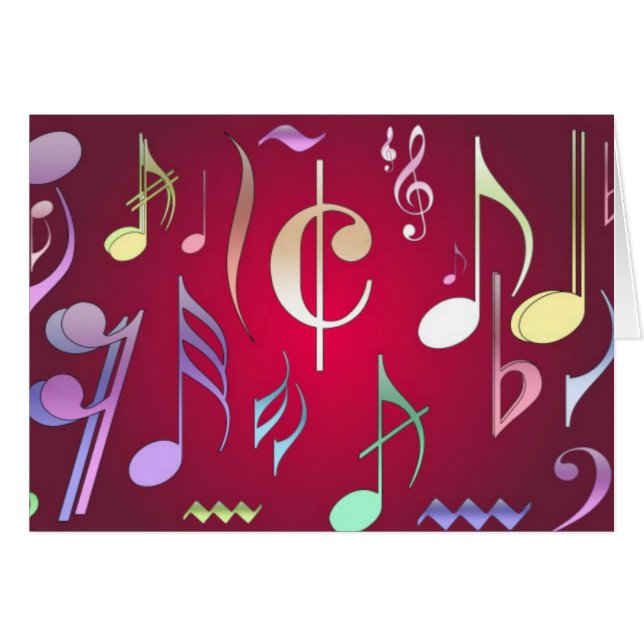 Notas musicales de colores (Anverso (Horizontal))