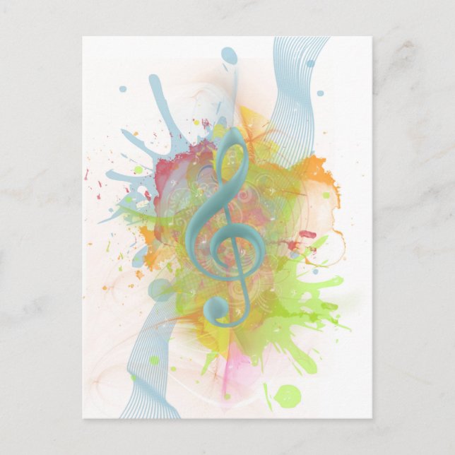 Notas musicales de las salpicaduras de color de Gu (Anverso)
