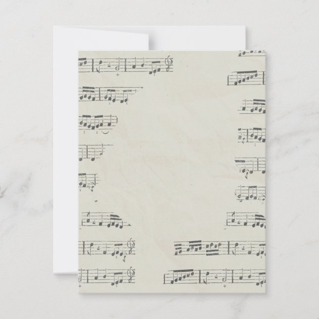 Notas musicales de papel de época (Anverso)