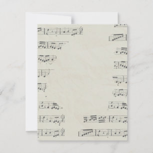 Notas musicales de papel de época
