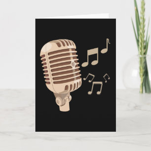 Notas musicales del micrófono dibujado a mano marr