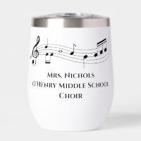 Notas musicales del profesor de música personaliza