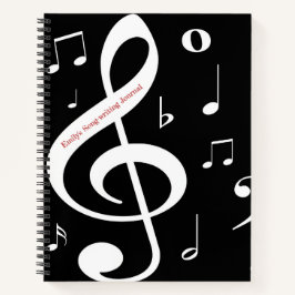 Notas musicales Diario de escritura de canciones