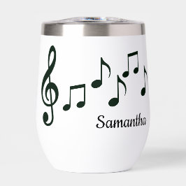 Notas musicales Diseñar Tumbler de vino térmico