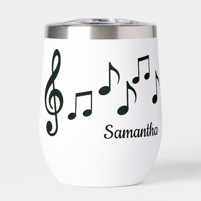 Notas musicales Diseñar Tumbler de vino térmico (Frente)