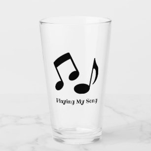 Notas musicales Diseño Vidrio de bebida