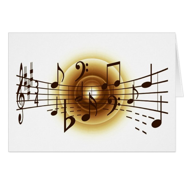 Notas musicales elegantes (Anverso (Horizontal))