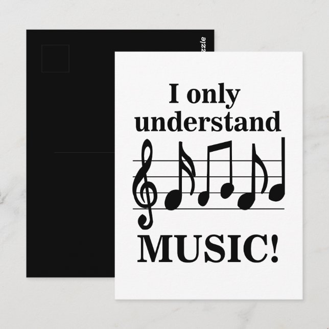 Notas musicales en blanco y negro (Anverso / Reverso)