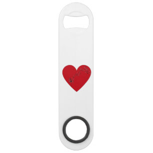 Notas musicales en el abridor de botellas inoxidab