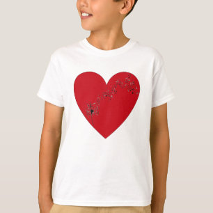 Notas musicales en el corazón, camiseta