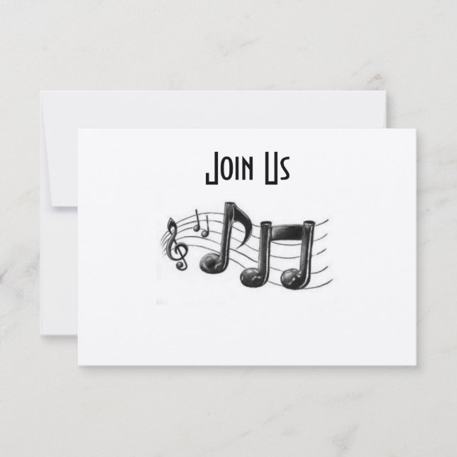 NOTAS MUSICALES EN UNA DIVERTIDA INVITACIÓN DE "TO (Anverso)