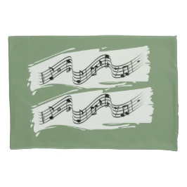 Notas musicales funda de almohada de baño