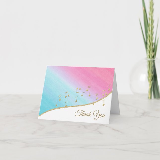 Notas musicales Gracias (Anverso)