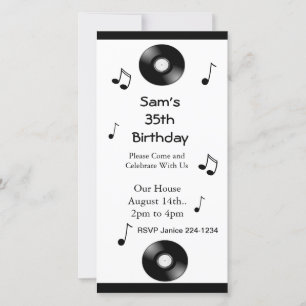Notas musicales Invitaciones de cumpleaños