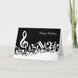 Notas musicales jumbleadas de blanco personalizada