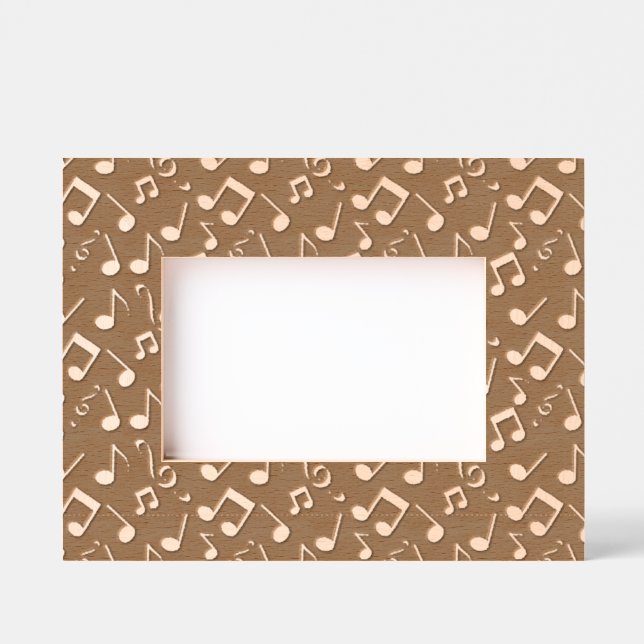 Notas musicales Marco de imagen con ajuste láser (Anverso)