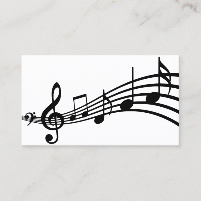 Notas musicales mínimas simples| Tarjeta de presen (Anverso)