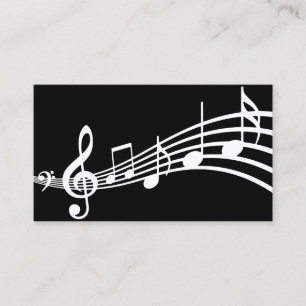 Notas musicales mínimas simples  Tarjeta de presen
