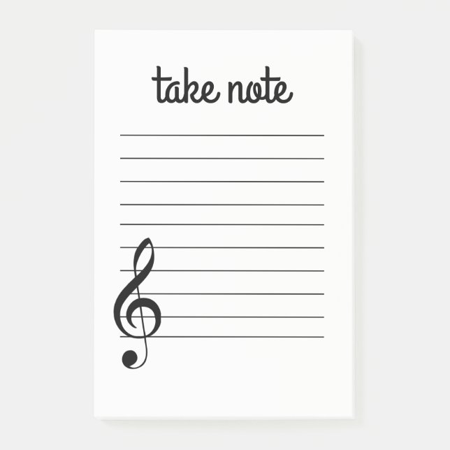 Notas Musicales Post-it (Anverso)